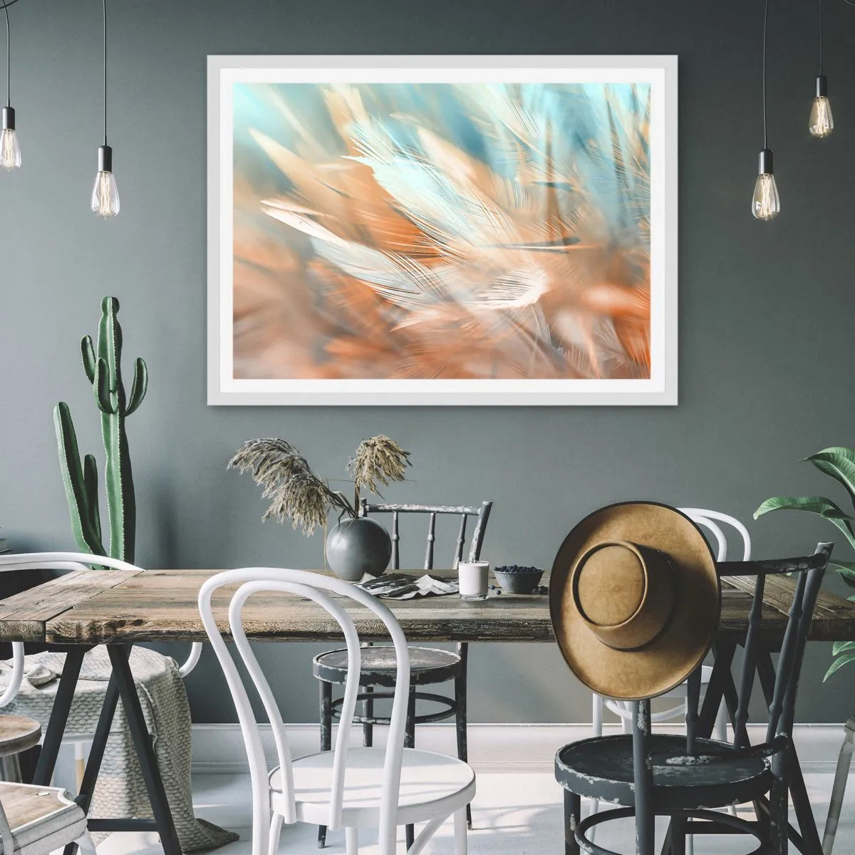 Poster în ramă albă - În țara blândeții - 40x30 cm