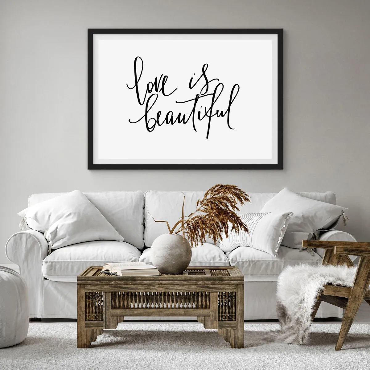 Poster în ramă neagră - Citiți și repetați - 70x50 cm