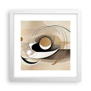 Poster în ramă albă - Compoziție - nucleu - 30x30 cm
