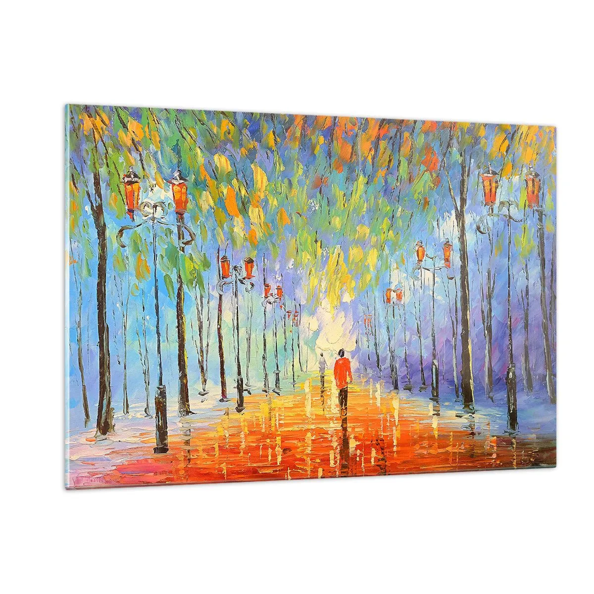 Tablou pe sticlă - Cântecul de noapte al ploii - 120x80 cm