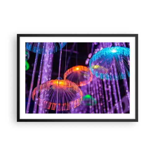 Poster în ramă neagră - Fântână de lumină - 70x50 cm