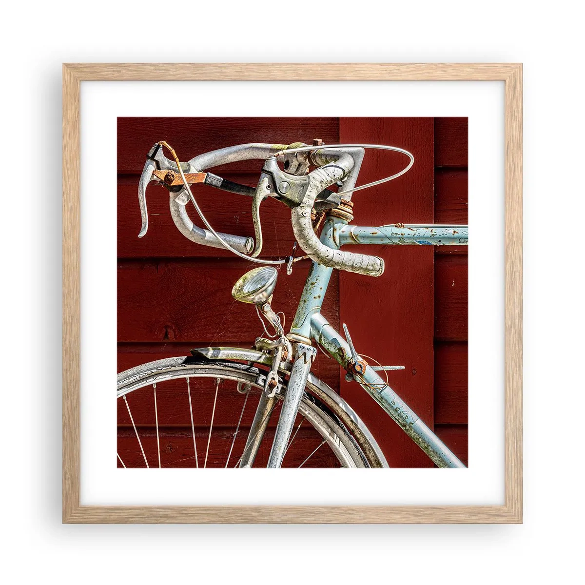 Poster în ramă de stejar deschis - Creat pentru victorie - 40x40 cm