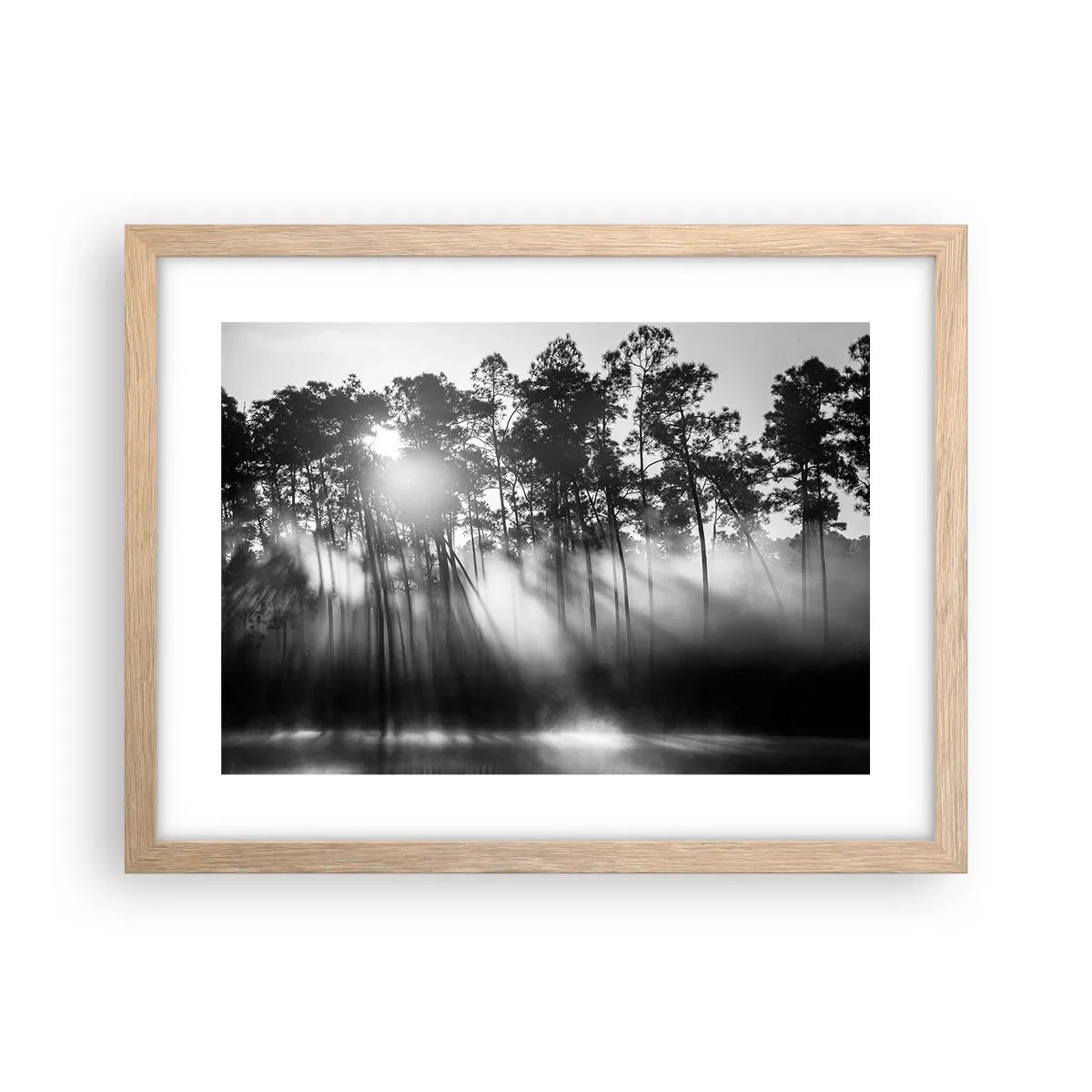 Poster în ramă de stejar deschis - Soare de neoprit - 40x30 cm