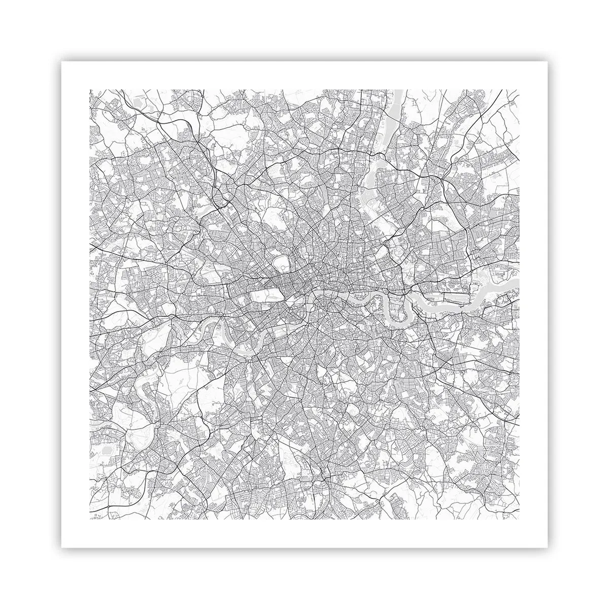 Poster - Harta labirintului din Londra - 60x60 cm