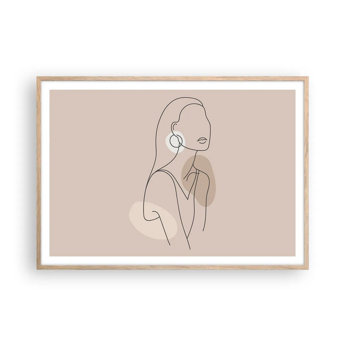 Poster în ramă de stejar deschis - Icoana fecioarei - 100x70 cm