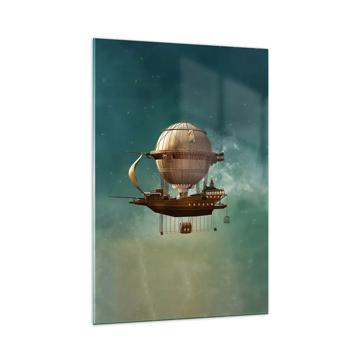 Tablou pe sticlă - Jules Verne vă transmite salutări - 70x100 cm