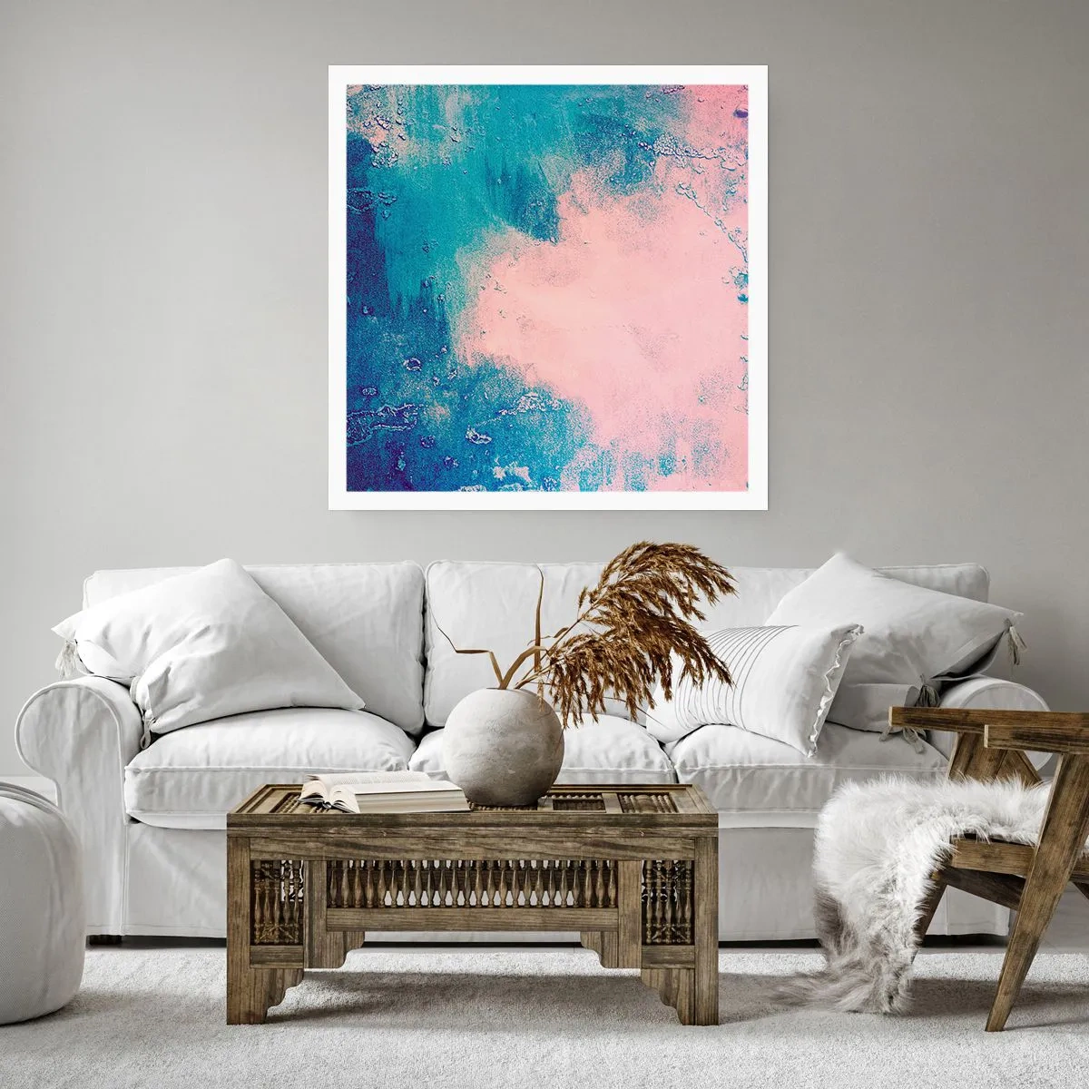 Poster - Îmbrățișare albastră - 60x60 cm