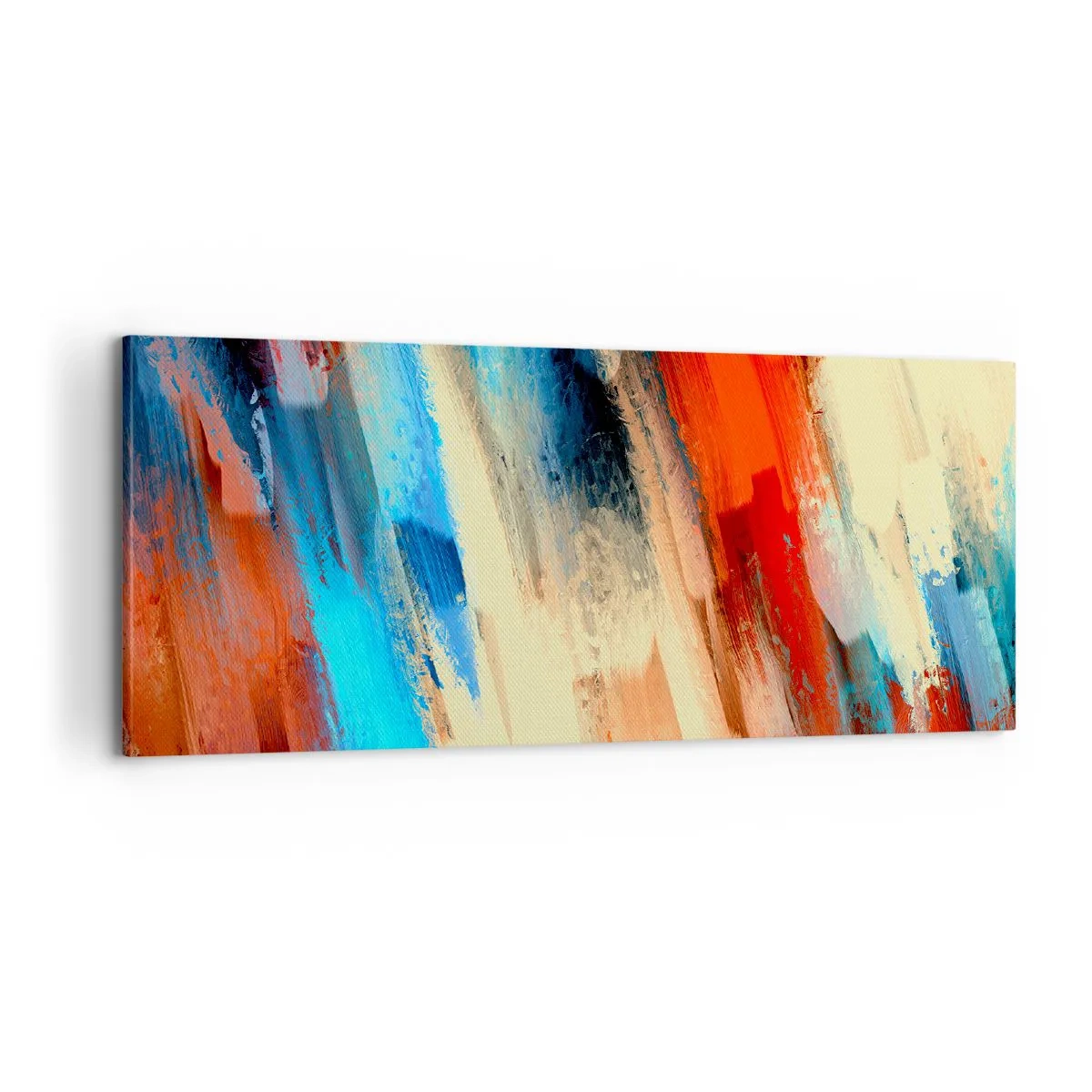 Tablou pe pânză - O cascadă de culori - 100x40 cm