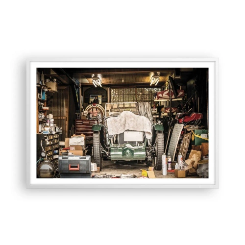 Poster în ramă albă - Înapoi în trecut - 91x61 cm