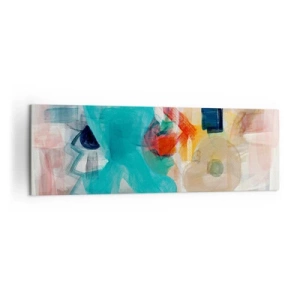 Tablou pe pânză - Joc plin de culoare - 160x50 cm