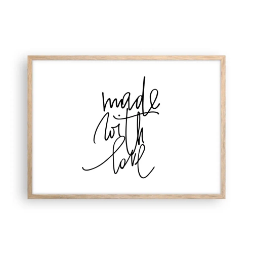 Poster în ramă de stejar deschis - Cel mai bun brand - 70x50 cm