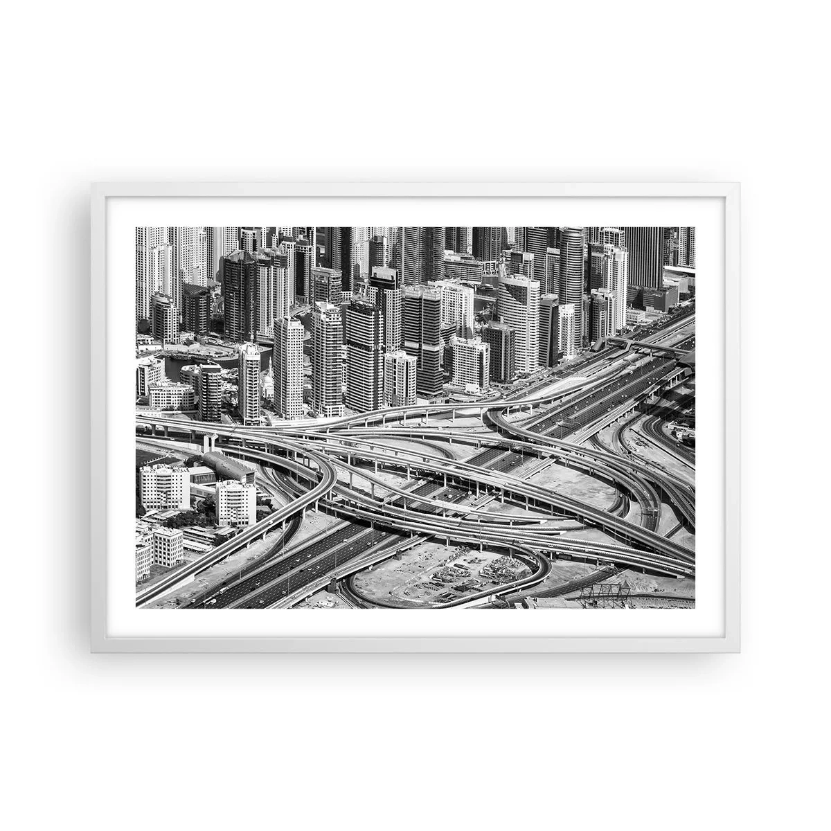 Poster în ramă albă - Dubai - orașul imposibil - 70x50 cm