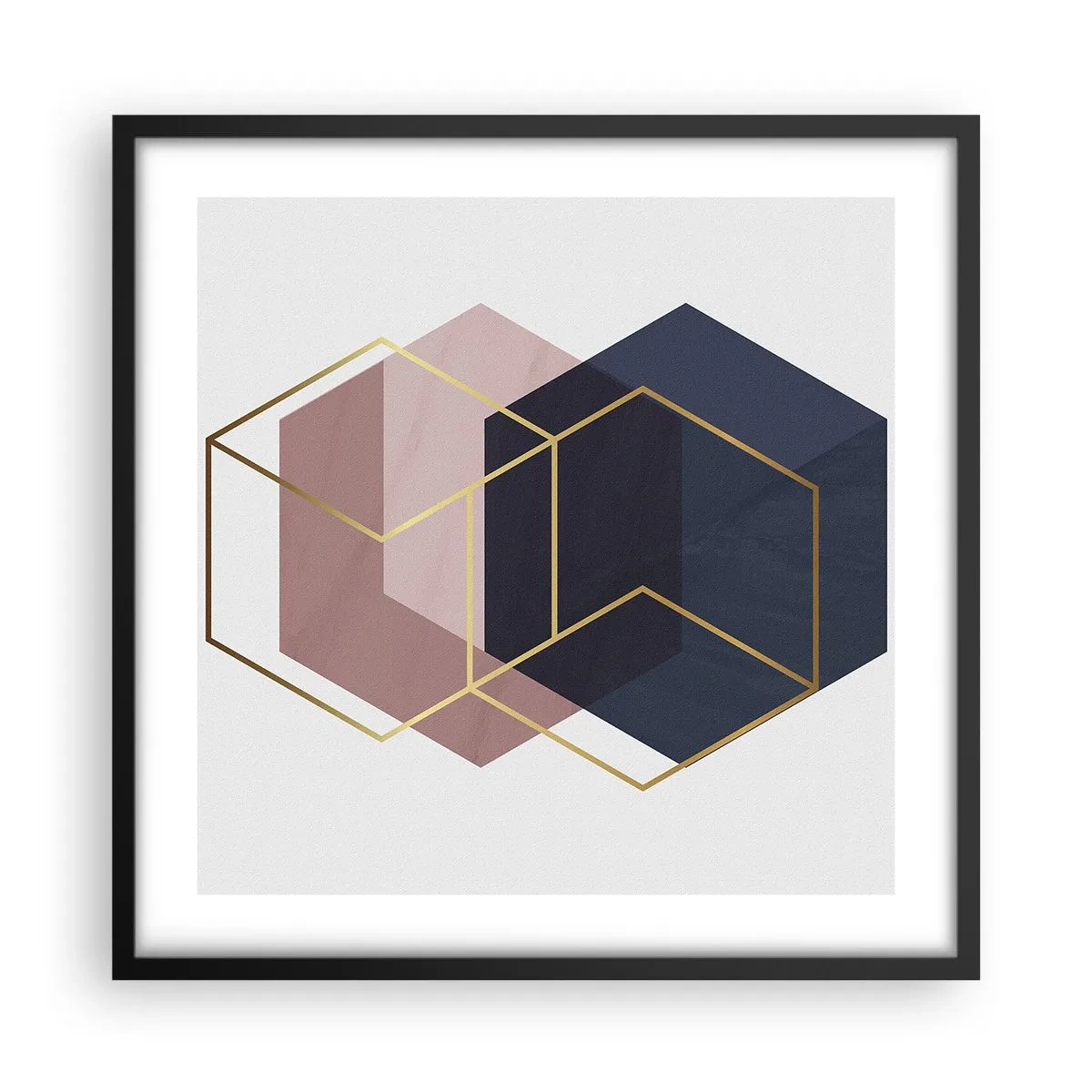 Poster în ramă neagră - Puterea simplității - 50x50 cm