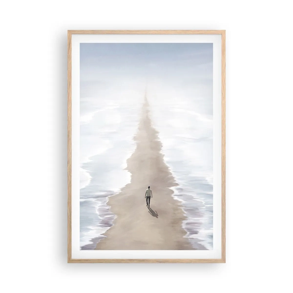 Poster în ramă de stejar deschis - Un viitor luminos - 61x91 cm