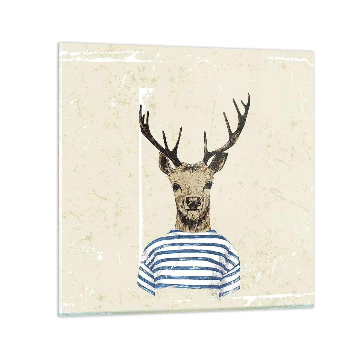 Tablou pe sticlă - Pentru că îmi plac cămășile cu dungi! - 40x40 cm