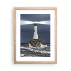 Poster în ramă de stejar deschis - Aici... aici...! - 30x40 cm