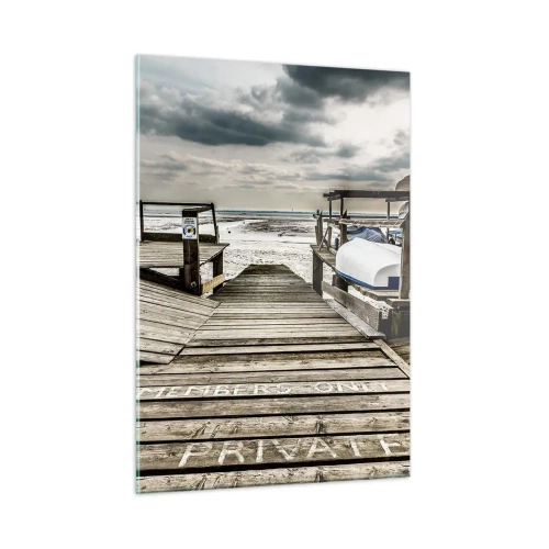 Tablou pe sticlă - Plaja din nord - 50x70 cm