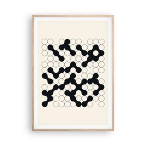 Poster în ramă de stejar deschis - Joc chinezesc - o variație - 70x100 cm