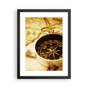 Poster în ramă neagră - Est sau vest? - 30x40 cm