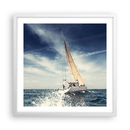 Poster în ramă albă - Nu ne vor prinde din urmă! - 50x50 cm