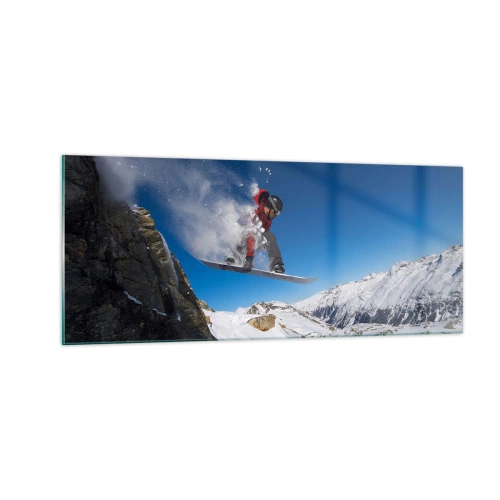 Tablou pe sticlă - Și ai devenit parte din spațiul - 100x40 cm