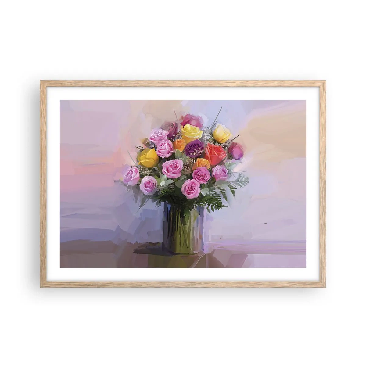 Poster în ramă de stejar deschis - Frumusețe reținută - 70x50 cm