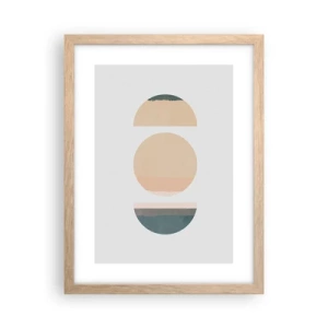 Poster în ramă de stejar deschis - Roată cu roată - 30x40 cm