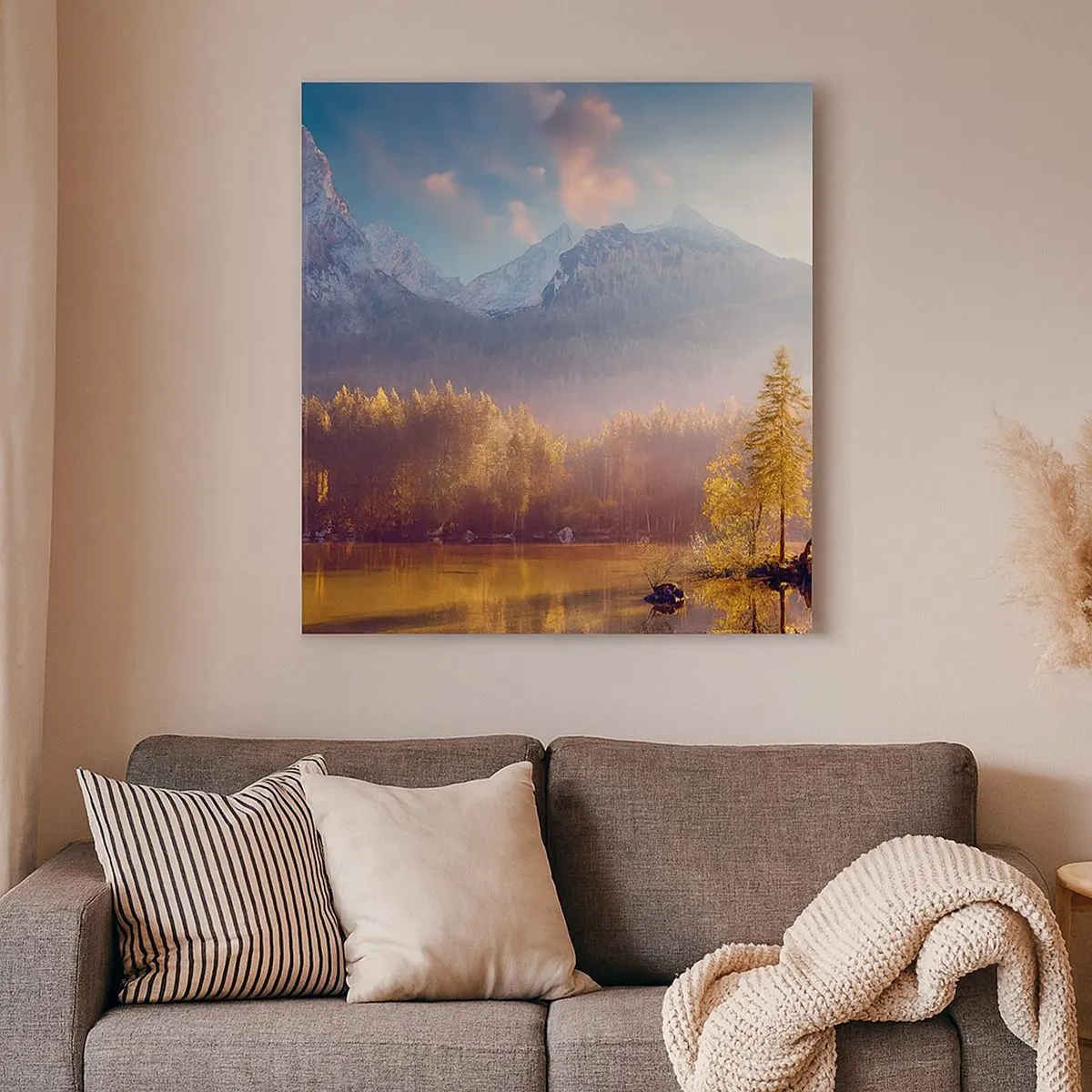 Tablou pe pânză - La munte și la deal - 30x30 cm