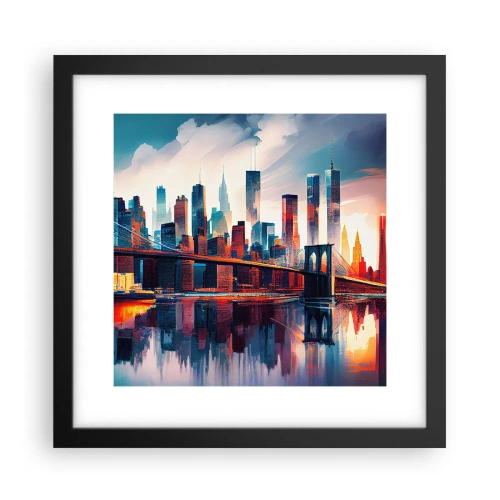 Poster în ramă neagră - New York fenomenal - 30x30 cm