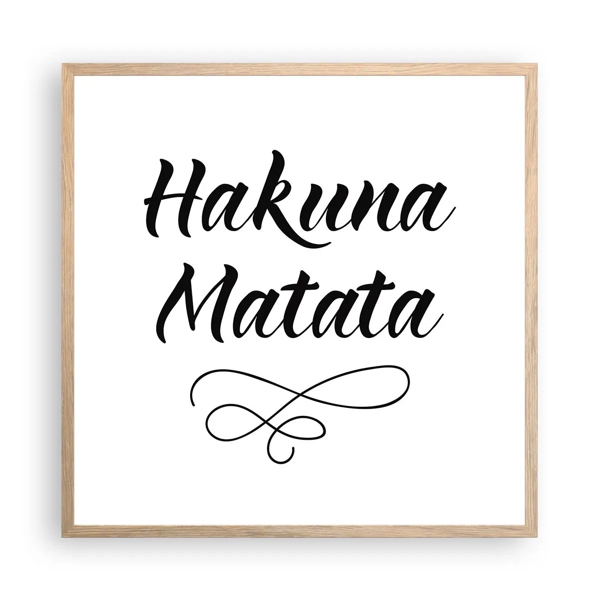 Poster în ramă de stejar deschis - Cel mai bun sfat - 60x60 cm