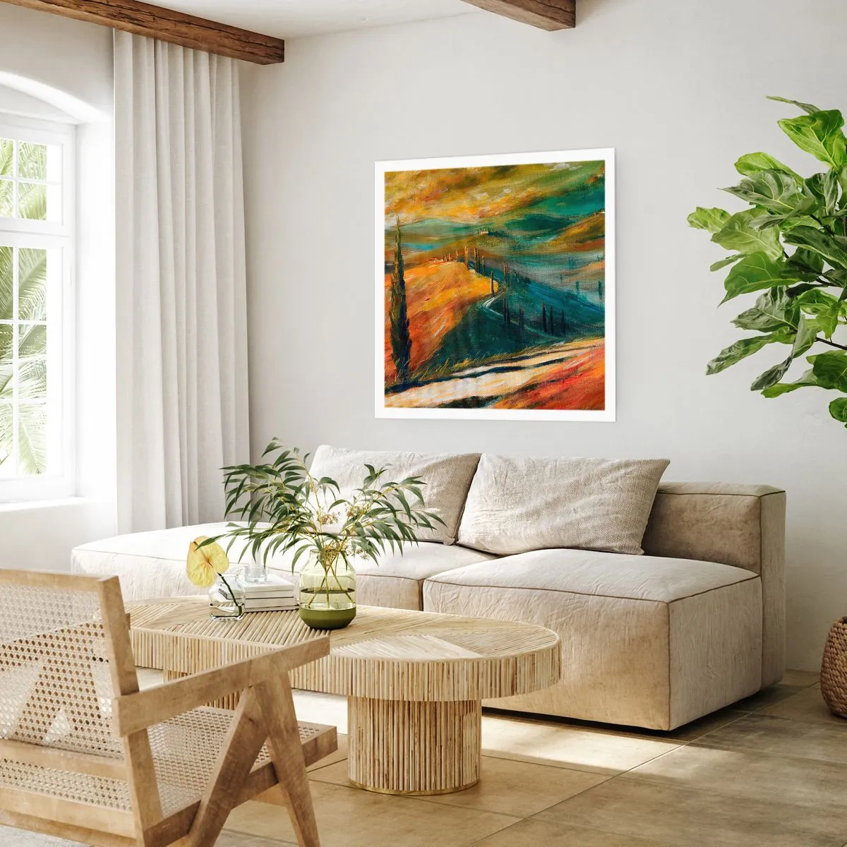 Poster - Peisaj toscan - 40x40 cm