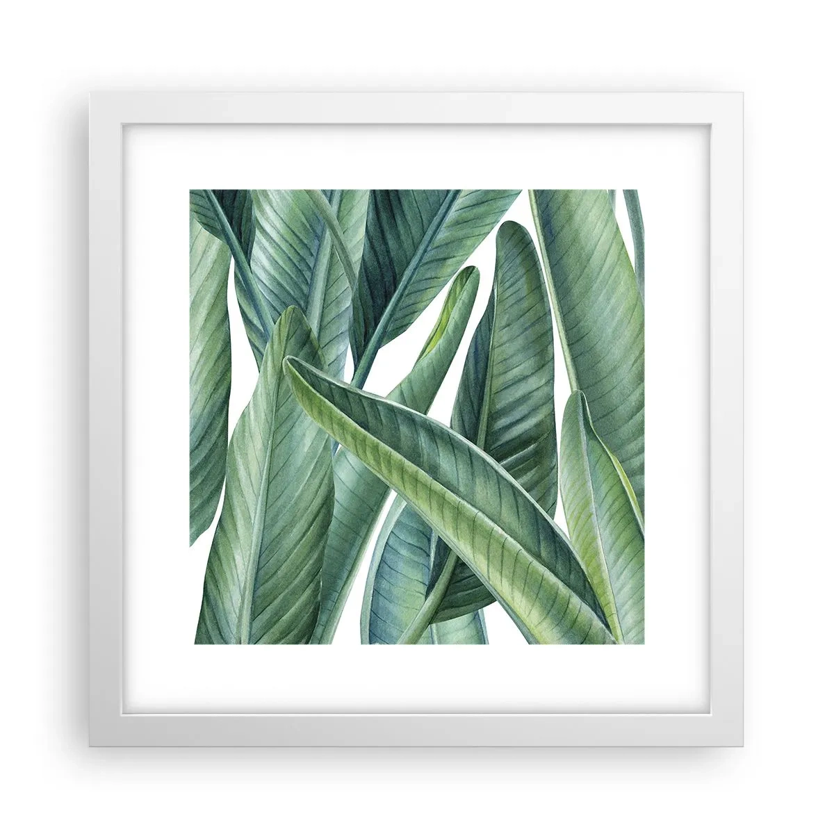 Poster în ramă albă - Verdeața în sine - 30x30 cm