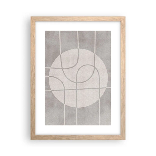 Poster în ramă de stejar deschis - Circular și drept înainte - 30x40 cm
