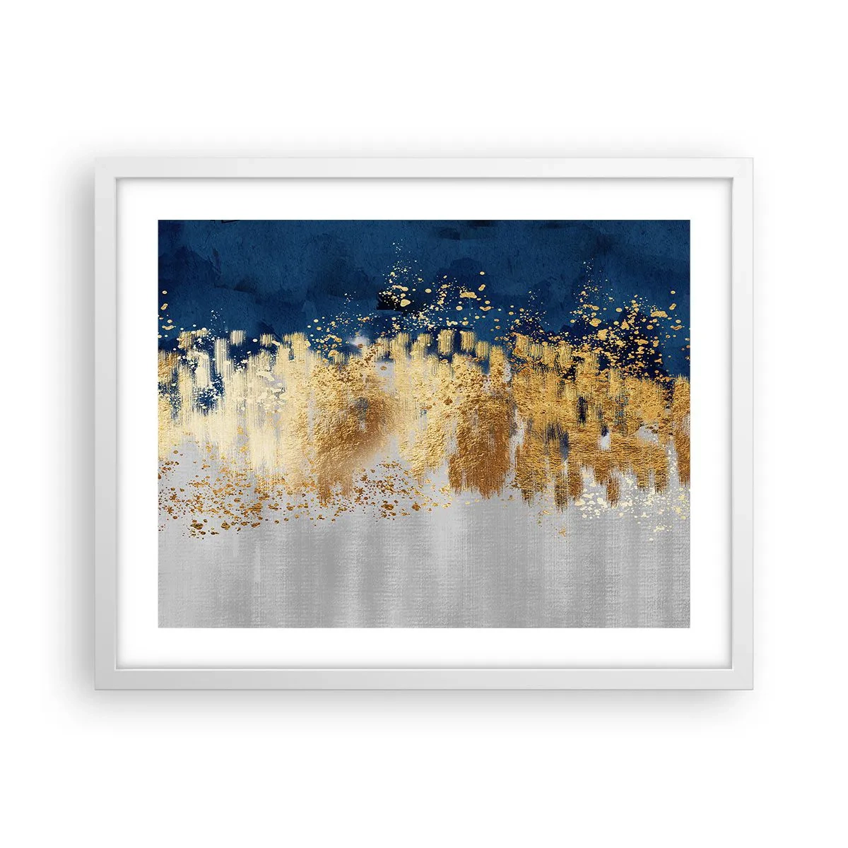 Poster în ramă albă - Compoziție modernă cu bliț - 50x40 cm