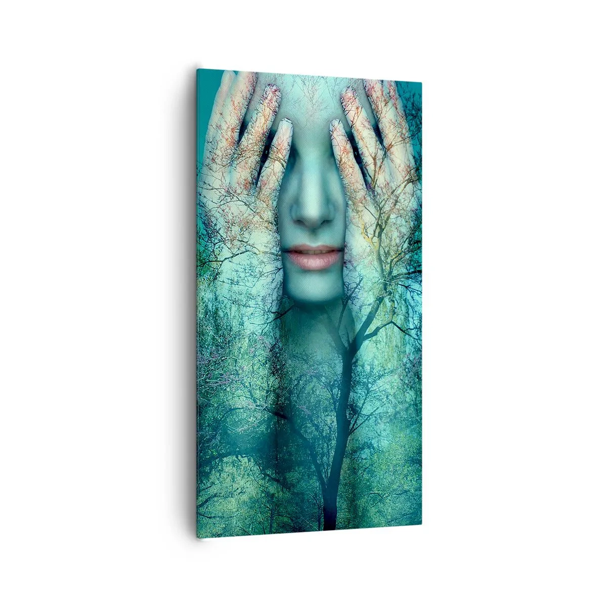 Tablou pe pânză - Scufundată în albastru - 65x120 cm