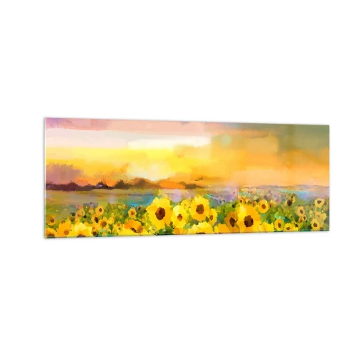 Tablou pe sticlă - Soarele însuși a coborât pe pământ - 140x50 cm