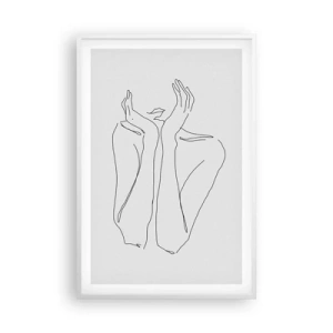 Poster în ramă albă - La ce visează fetele - 61x91 cm