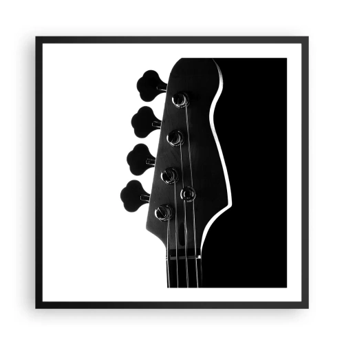 Poster în ramă neagră - Tăcere de rock - 60x60 cm