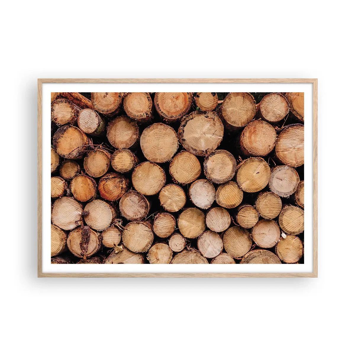 Poster în ramă de stejar deschis - Un nou început - 100x70 cm