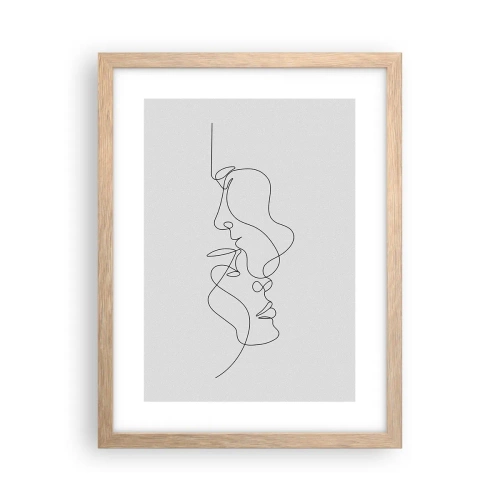 Poster în ramă de stejar deschis - Dorință vorace - 30x40 cm