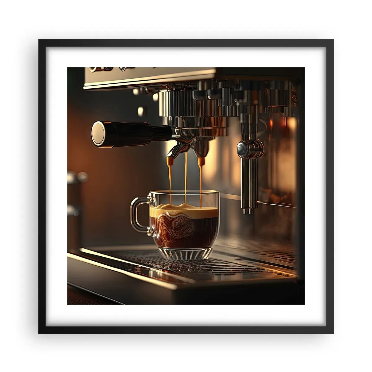 Poster în ramă neagră - Băutură senzuală - 50x50 cm