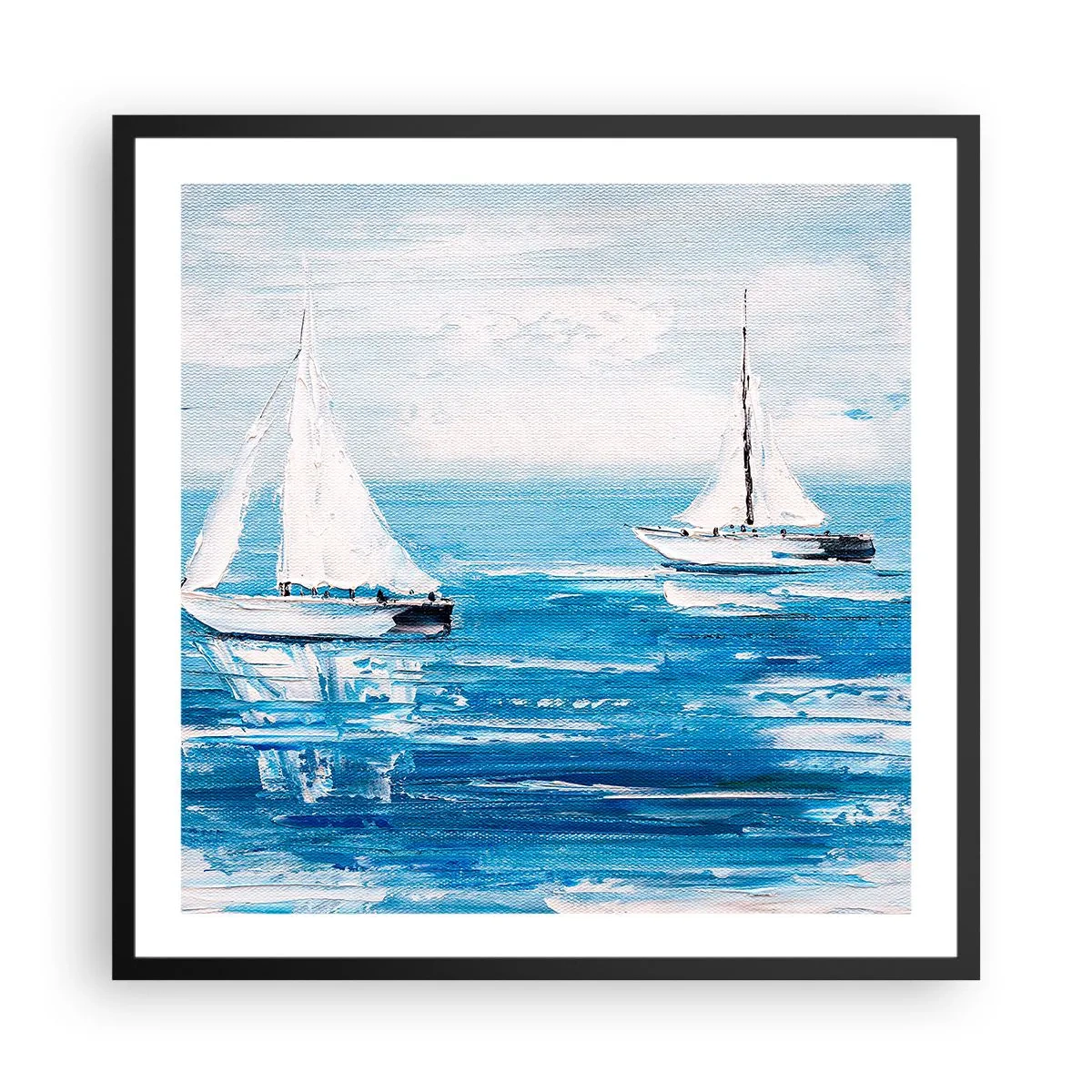 Poster în ramă neagră - Cu un prieten alături de tine - 60x60 cm