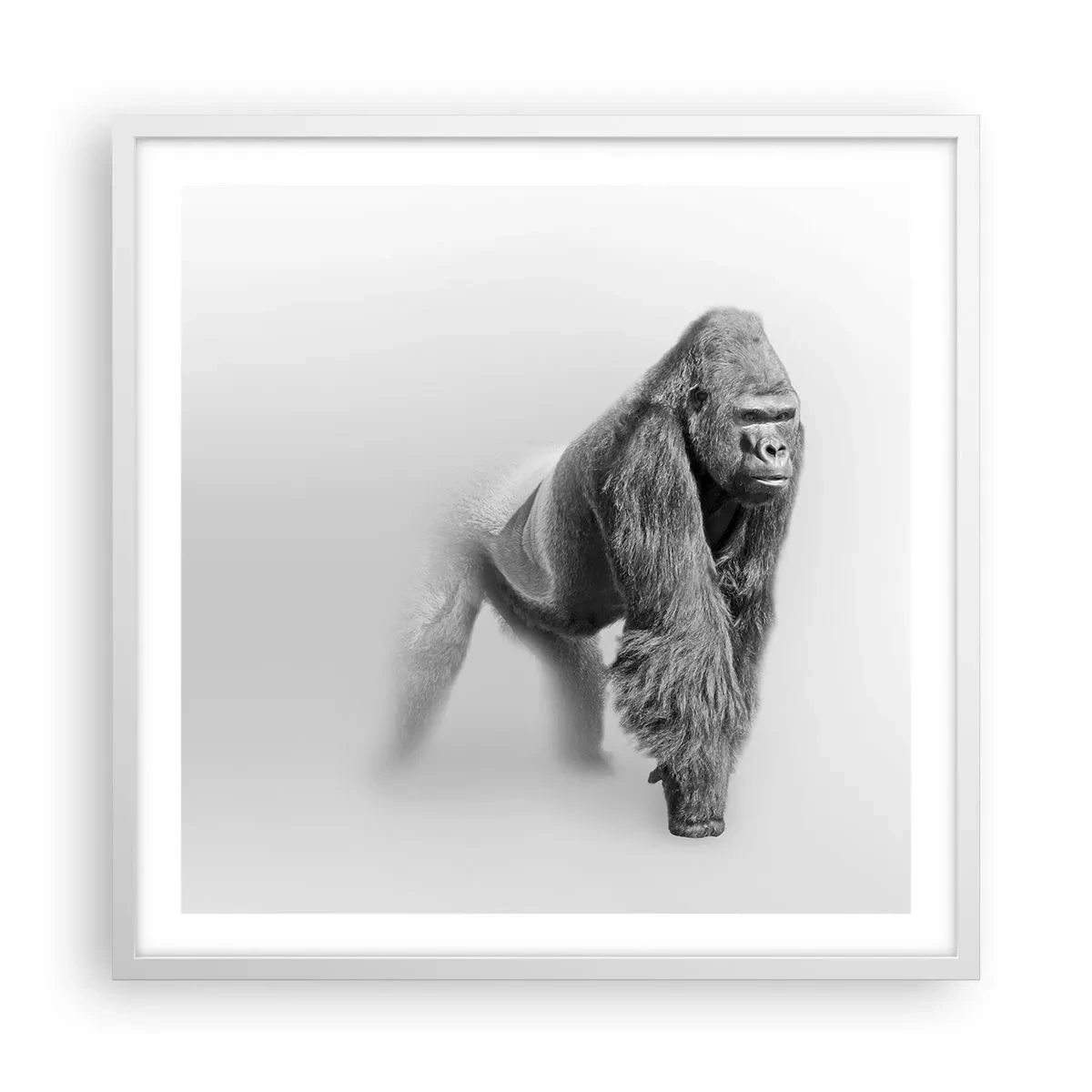 Poster în ramă albă - Încrezător în puterea lui - 60x60 cm