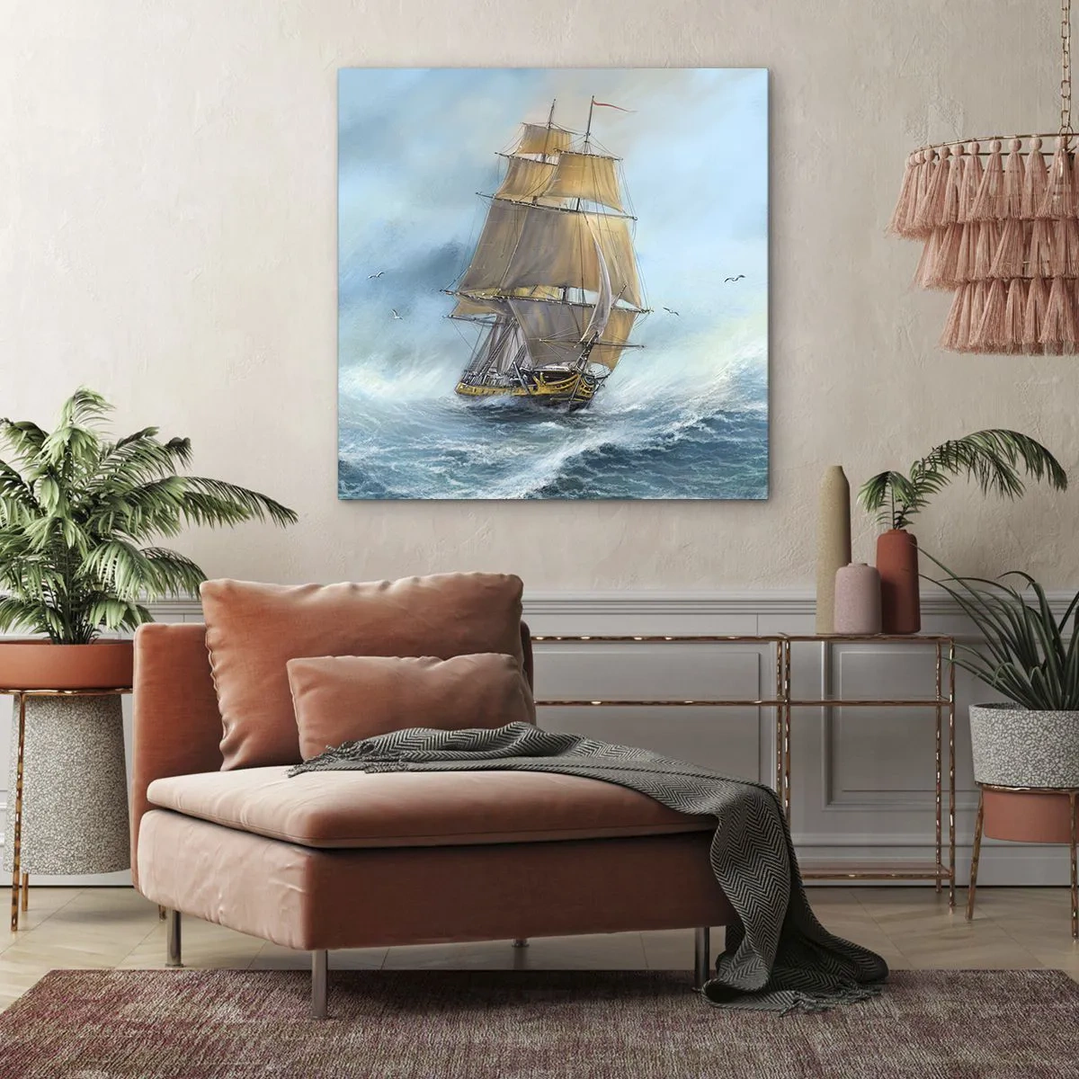 Tablou pe pânză - Rulează pe valuri - 60x60 cm