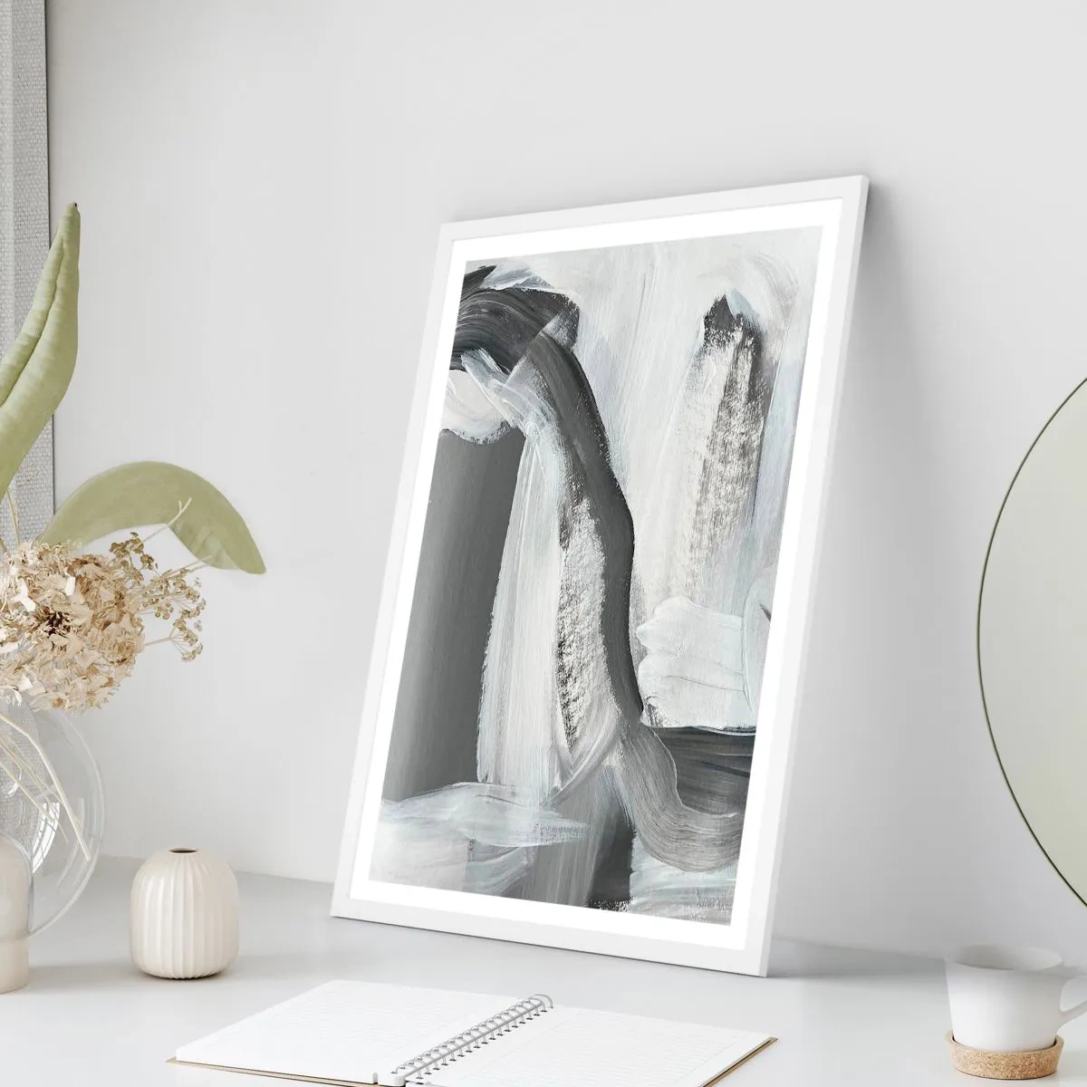 Poster în ramă albă - Cu o mișcare decisivă - 70x100 cm