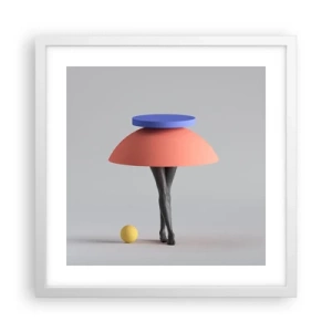 Poster în ramă albă - Compoziție suprarealistă - 40x40 cm