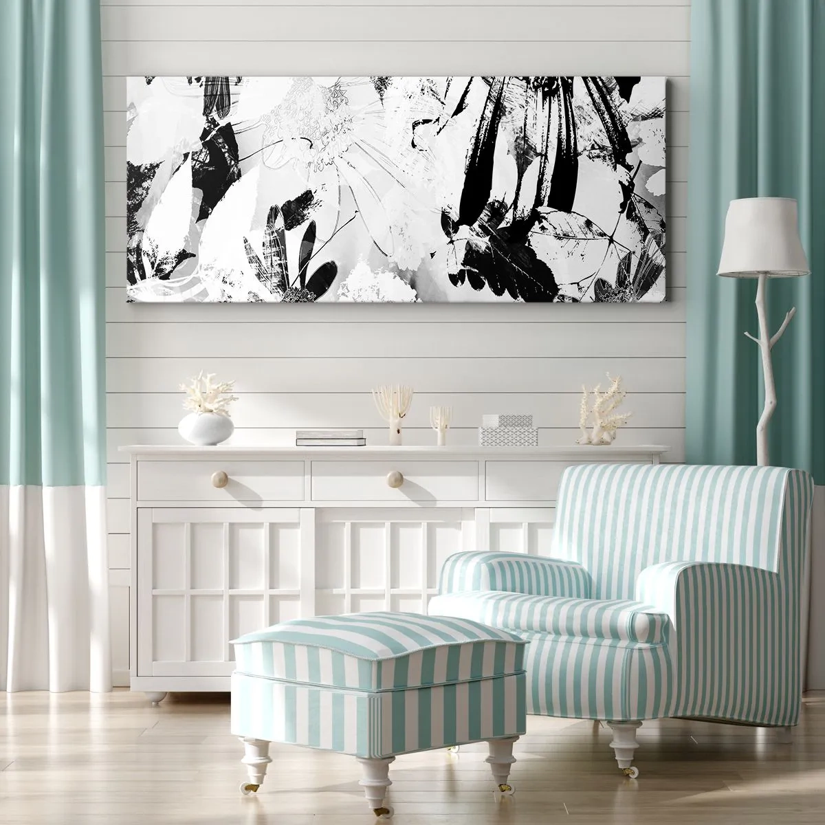 Tablou pe pânză - Toamna în negativ - 120x50 cm