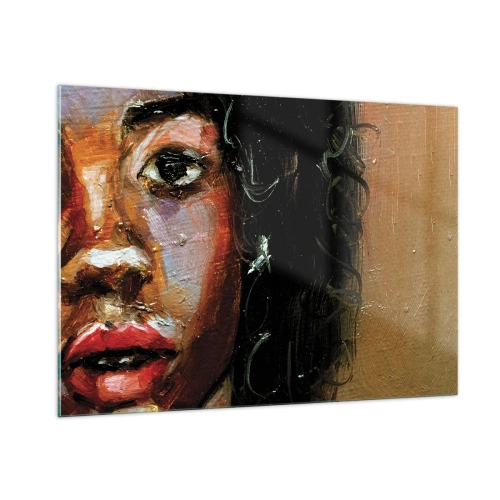 Tablou pe sticlă - Negru și strălucire - 100x70 cm