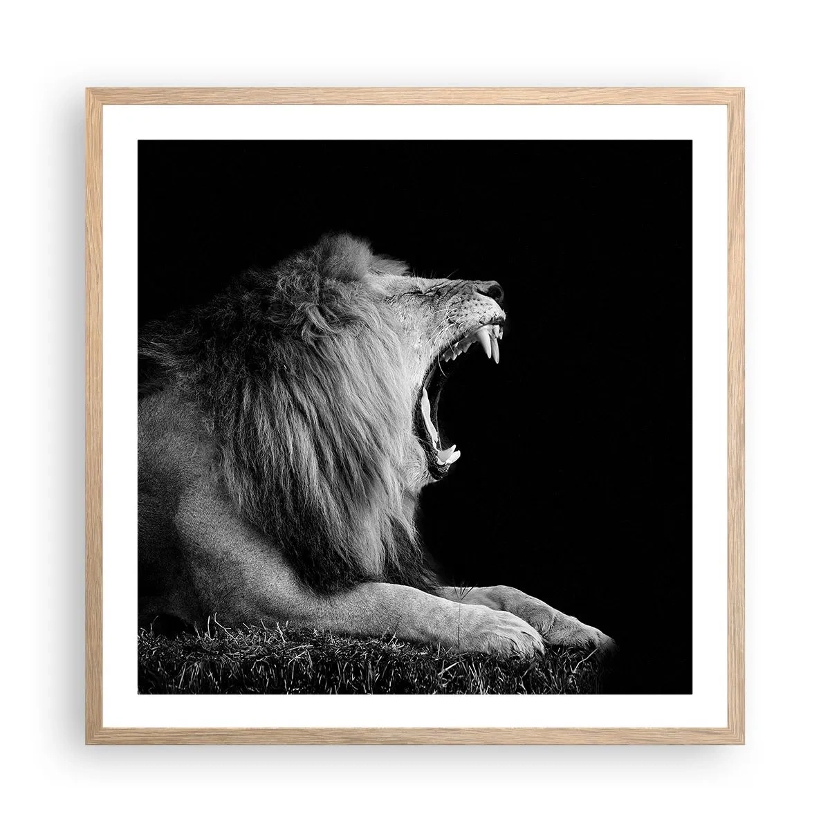 Poster în ramă de stejar deschis - Fără nici o ezitare - 60x60 cm