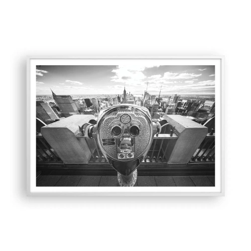 Poster în ramă albă - Orașul de deasupra orașelor - 100x70 cm